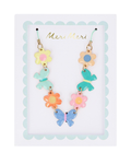 Butterflies & Flowers Enamel Charm Necklace