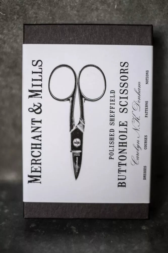 Merchant & Mills Buttonhole Scissors with short blades for precise, neat buttonholes