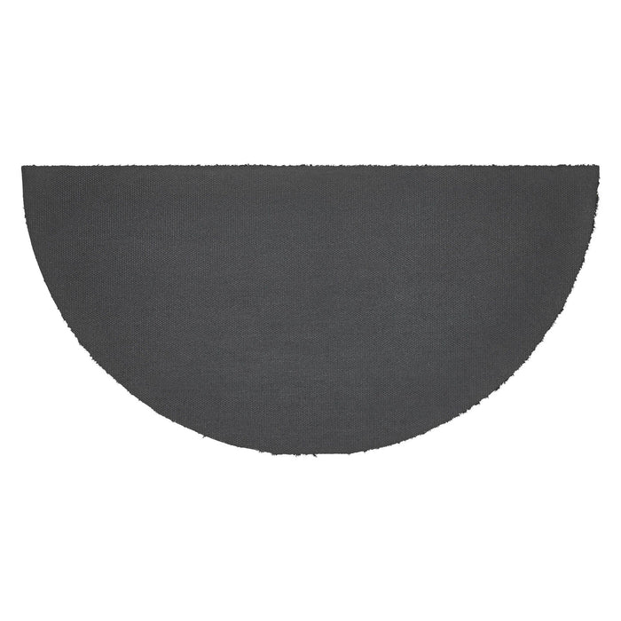 Buzzy Bees Gray Coir Half Circle Rug 16.5x33" - Primitive Star Quilt Shop