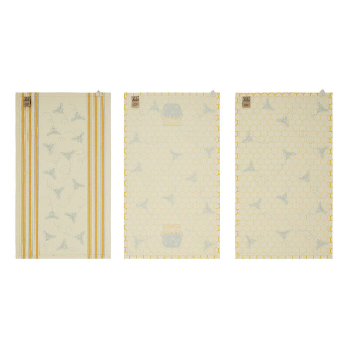 Buzzy Bees Honeypot Tea Towels 16x28" - Set of 3 - Primitive Star Quilt Shop