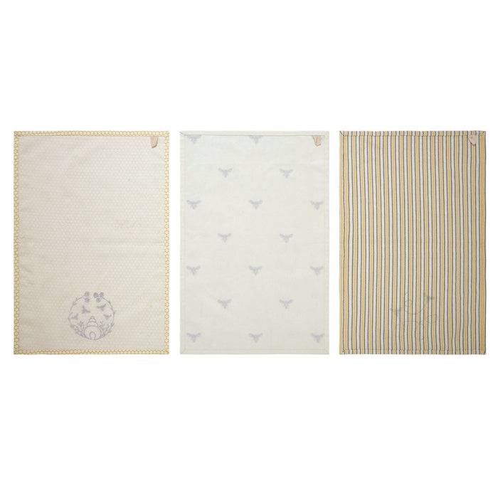 Buzzy Bees Tea Towels - Set of 3 - Primitive Star Quilt Shop