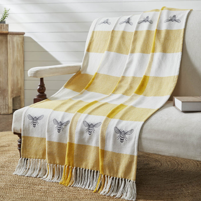 Buzzy Bees Woven Throw - Primitive Star Quilt Shop