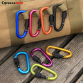 Careolove 8PCS Screwgate Locking Carabiner Clip, Aluminum D Ring Shape Carabiner For Camping Fishing And Outdoor Use