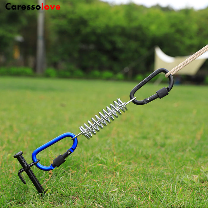 Careolove 8PCS Screwgate Locking Carabiner Clip, Aluminum D Ring Shape Carabiner For Camping Fishing And Outdoor Use