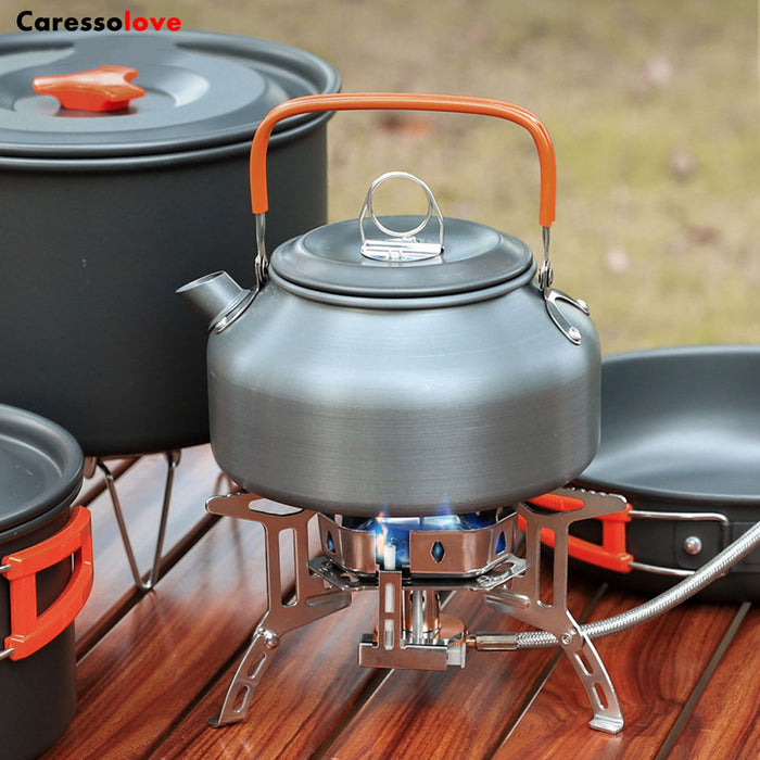 Caressolove 3800W Windproof Camping Gas Stove Portable Foldable Backpacking Stove with Piezo Ignition Outdoor Camping Hiking Picnic Stove Burner