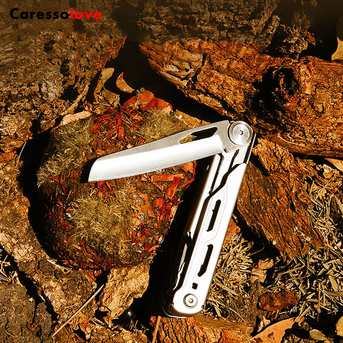 Caressolove 9-in-1 Multitool Pocket Knife With Clip, EDC Multi Tool Folding Knife for Camping Hiking, Multifunctional Outdoor Knife Survival Gear
