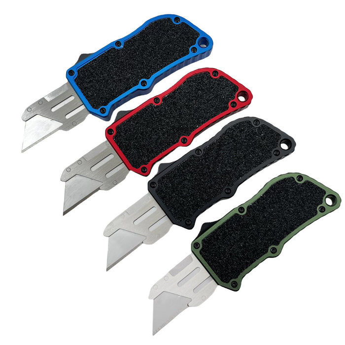 Caressolove Automatic Utility Knife, 2nd Generation Automatic Box Cutter, Durable Blade Holder Auto Razor Blade Cutter with 5pcs Extra Blades
