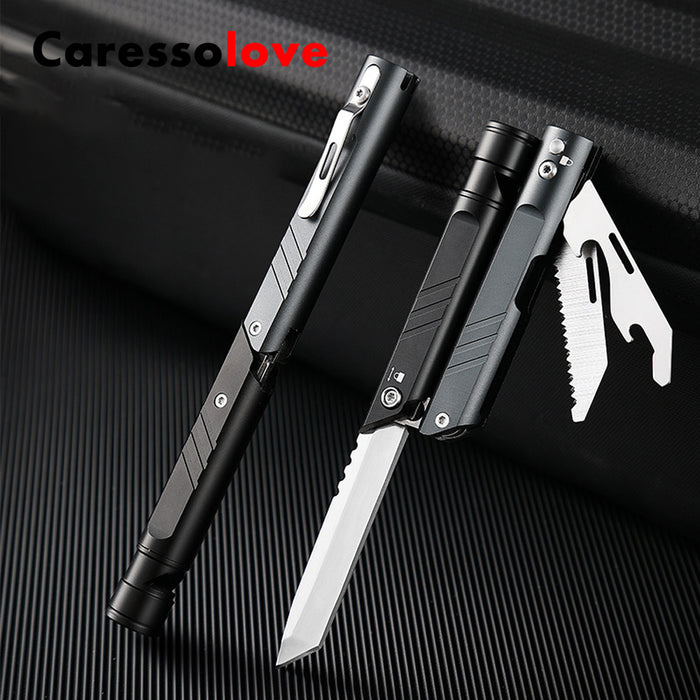 Caressolove Military Tactical Knife, Professional Self Defense Pen, Emergency Multitool, Camping Survival Tools, Cool EDC Gear for Men