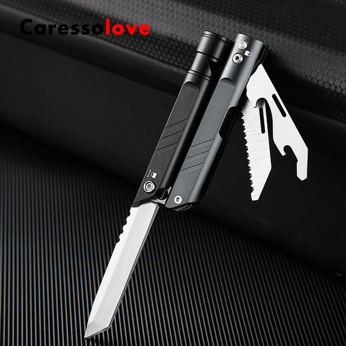 Caressolove Military Tactical Knife, Professional Self Defense Pen, Emergency Multitool, Camping Survival Tools, Cool EDC Gear for Men