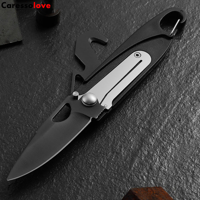 Caressolove Multifunctional Folding Pocket Knife, Everyday Carry Survival Tool And Outdoor Activities Multitool Camping Pocketknife