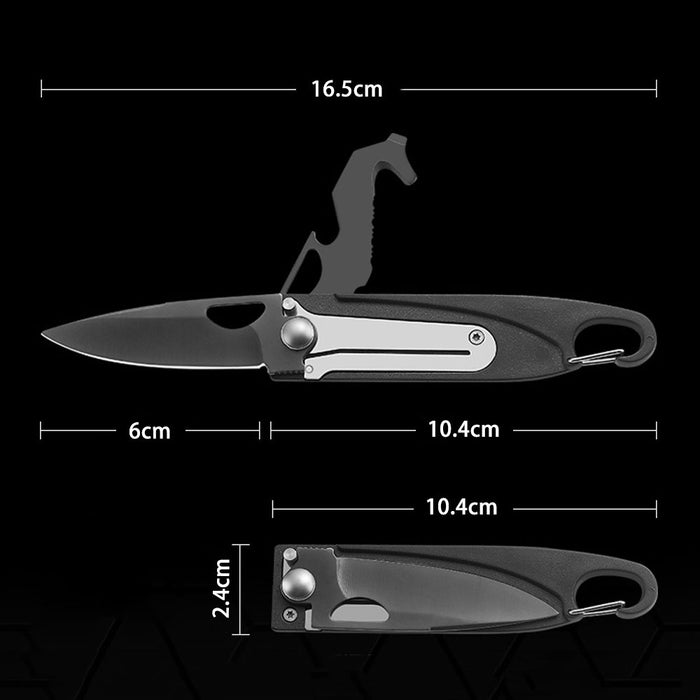 Caressolove Multifunctional Folding Pocket Knife, Everyday Carry Survival Tool And Outdoor Activities Multitool Camping Pocketknife