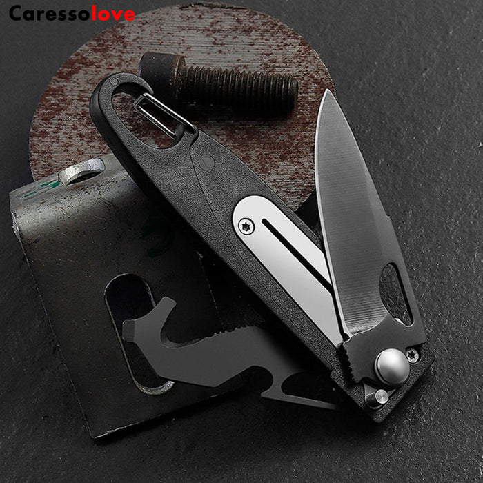 Caressolove Multifunctional Folding Pocket Knife, Everyday Carry Survival Tool And Outdoor Activities Multitool Camping Pocketknife