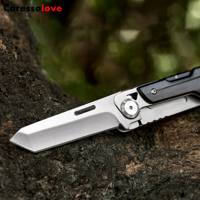 Caressolove New Outdoor Multifunctional Folding Knife Portable Knife And Scissor Emergency Disaster Preparedness Survival Tool
