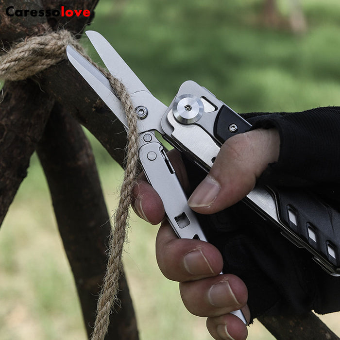 Caressolove New Outdoor Multifunctional Folding Knife Portable Knife And Scissor Emergency Disaster Preparedness Survival Tool