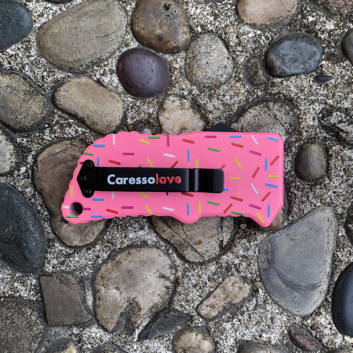 Caressolove Pink Automatic Utility Knife, Safety Heavy Duty Auto Retractable Box Cutter, Replaceable SK5 Razor Blade Knives