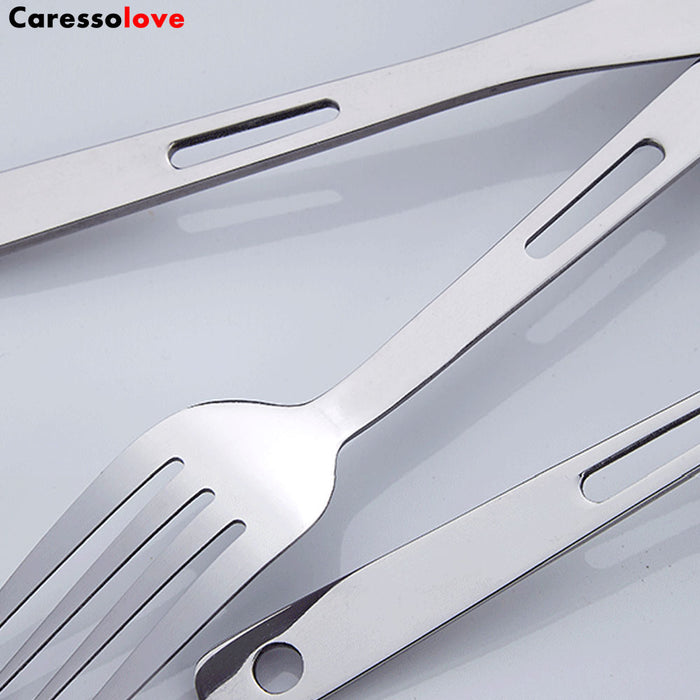 Caressolove Stainless Steel Travel Camping Cutlery Set, With Carabiner  Flatware Silverware Set Including Knife Fork Spoon