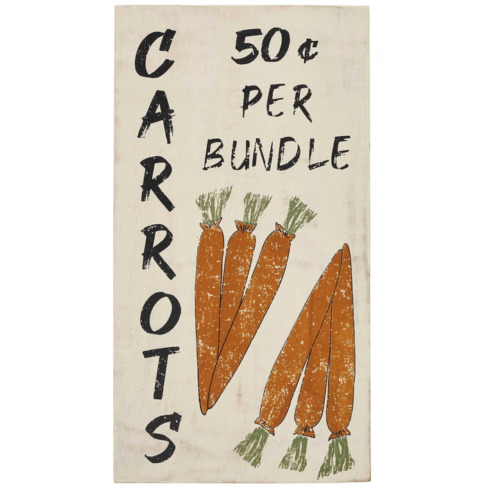 Carrot Wood Sign - 15x8" - Primitive Star Quilt Shop