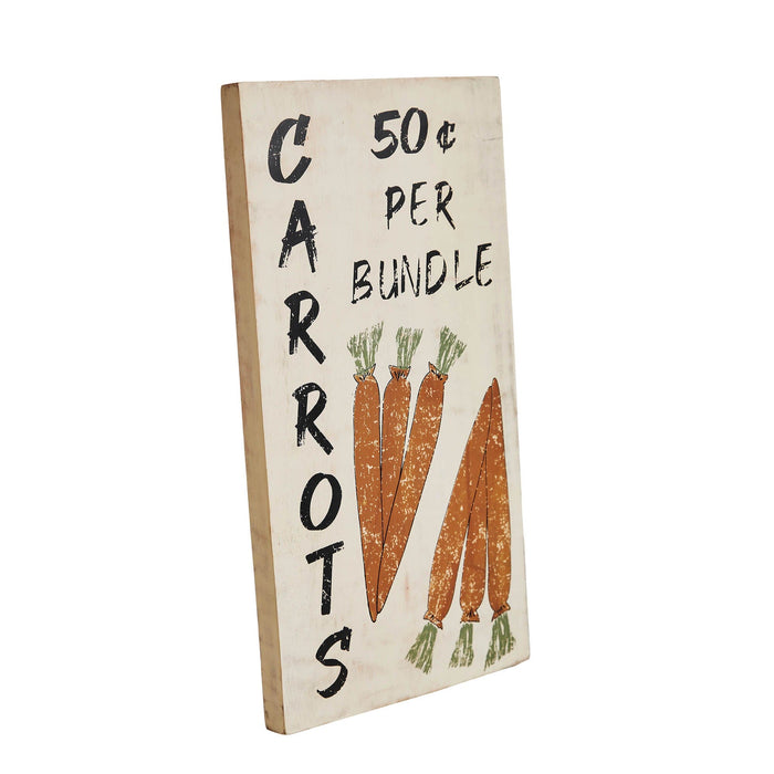 Carrot Wood Sign - 15x8" - Primitive Star Quilt Shop