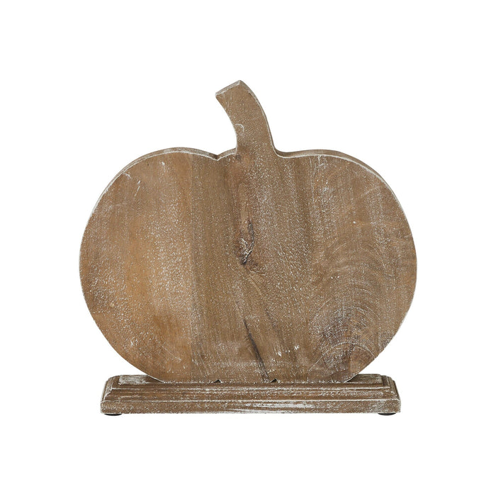 Carved Natural Wood Harvest Vine Pumpkin - 12x11" - Primitive Star Quilt Shop