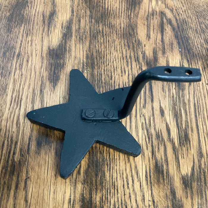 Cast Star Curtain Hook - Black - Set of 2 - Primitive Star Quilt Shop
