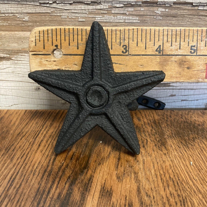 Cast Star Curtain Hook - Black - Set of 2 - Primitive Star Quilt Shop