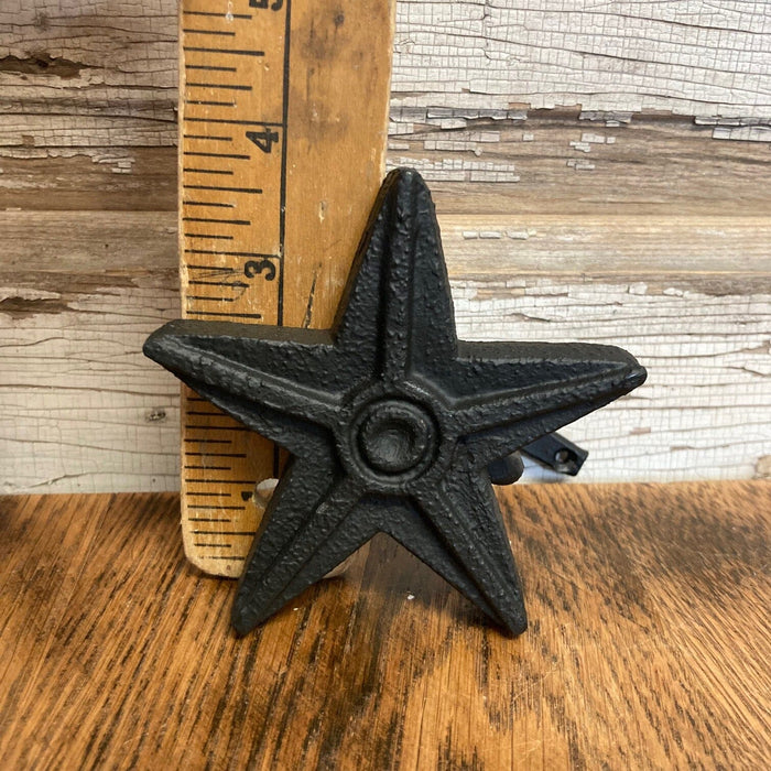 Cast Star Curtain Hook - Black - Set of 2 - Primitive Star Quilt Shop