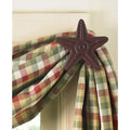 Cast Star Curtain Hook - Red - Set of 2 - Primitive Star Quilt Shop