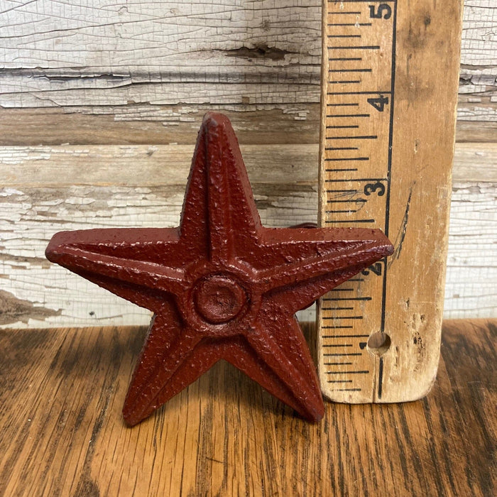 Cast Star Curtain Hook - Red - Set of 2 - Primitive Star Quilt Shop