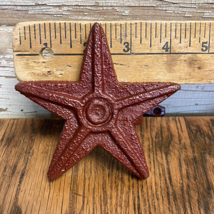 Cast Star Curtain Hook - Red - Set of 2 - Primitive Star Quilt Shop