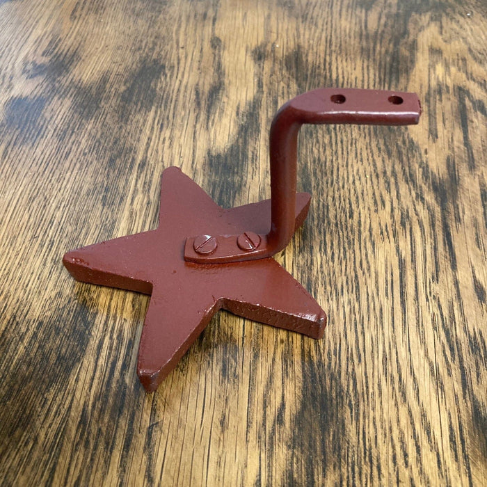 Cast Star Curtain Hook - Red - Set of 2 - Primitive Star Quilt Shop
