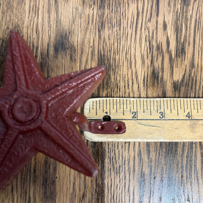 Cast Star Curtain Hook - Red - Set of 2 - Primitive Star Quilt Shop