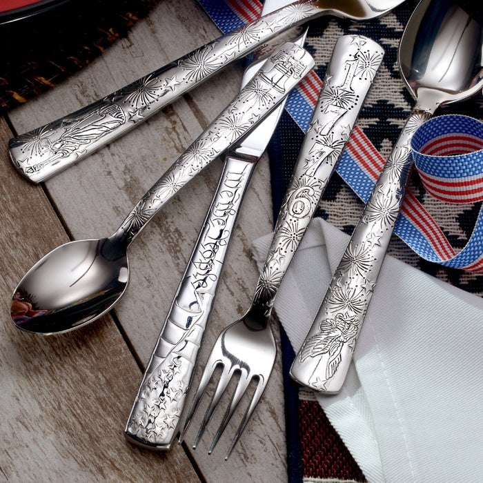 Celebrate American Liberty - 65 Piece Set (Includes 5 Piece Service Set with Solid Handle Knife)