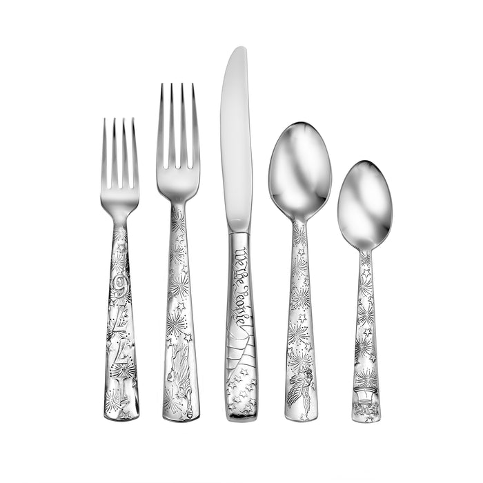 Celebrate American Liberty - 65 Piece Set (Includes 5 Piece Service Set with Solid Handle Knife)