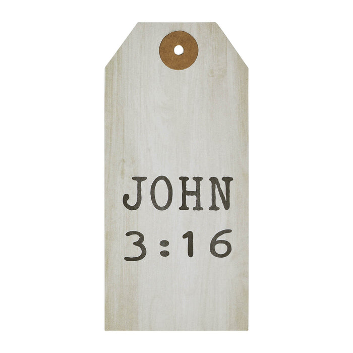 Celebrate Grace Paper Tag 4.75x2.25" - Set of 50 - John 3:16 - Primitive Star Quilt Shop