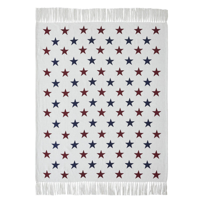 Celebration Stars Woven Throw - Primitive Star Quilt Shop