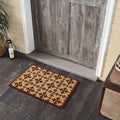 Charleston Mosaic Burgundy Coir Rectangle Rug 20x30" - Primitive Star Quilt Shop