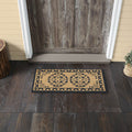 Charleston Mosaic Charcoal Coir Rectangle Rug 17x36" - Primitive Star Quilt Shop