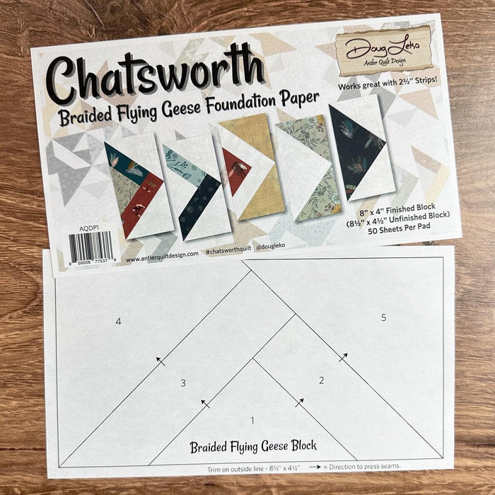 Chatsworth Braided Flying Geese Foundation Paper