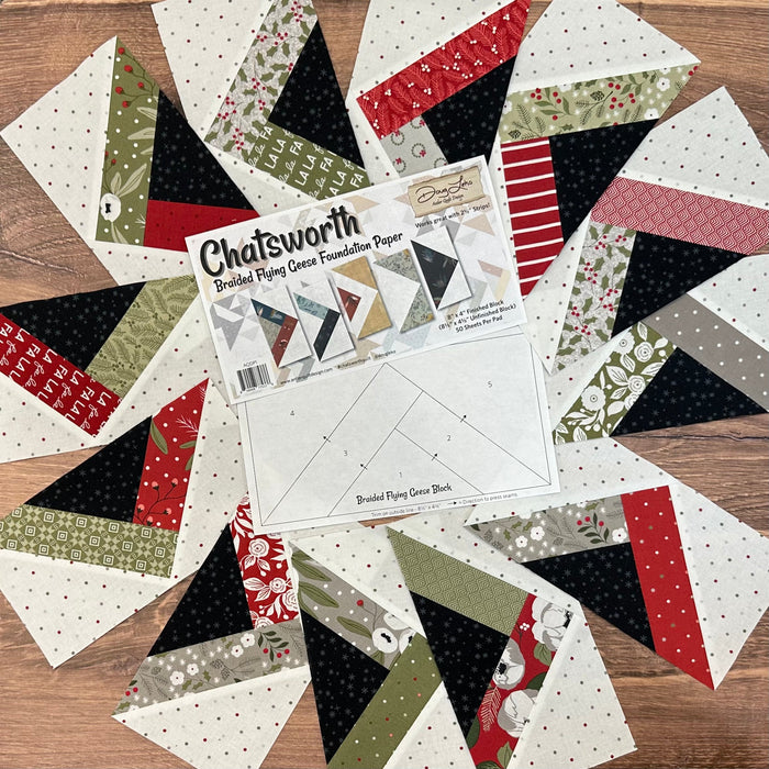 Chatsworth Braided Flying Geese Foundation Paper