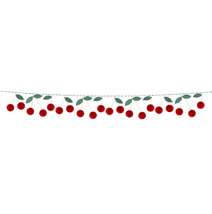 Cherry Honeycomb Garland
