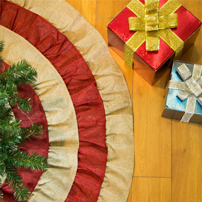 Christmas Faux Burlap Tree Skirt