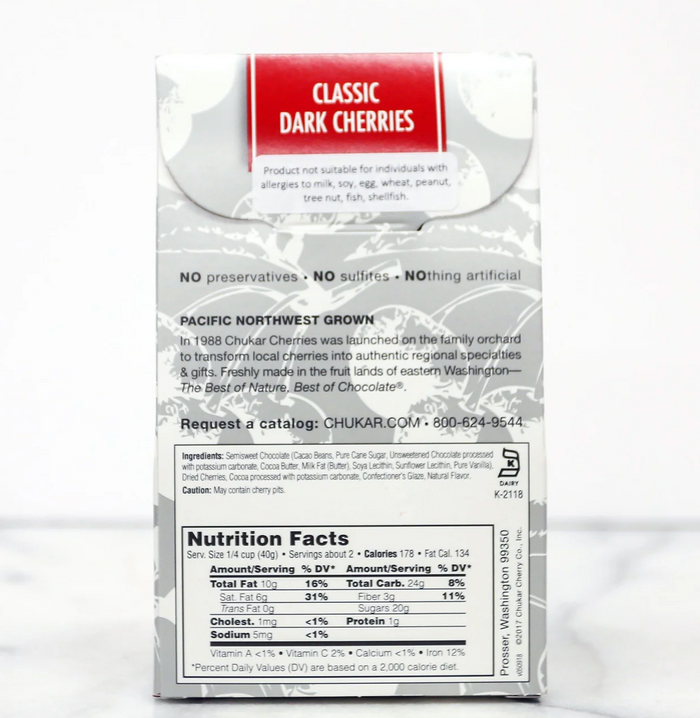 Chukar Cherries Classic Cherries- Milk Chocolate 2.75 oz. - Pine & Moss