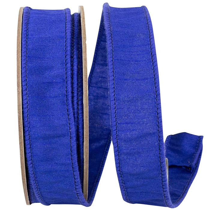 Cobalt Blue Dupioni Sumptuous Ribbon, 1" X 10YD