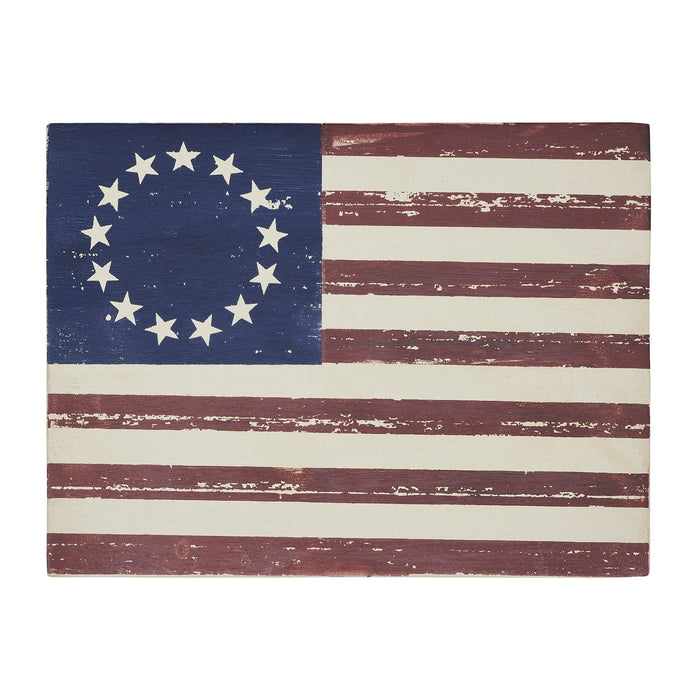 Colonial Flag Wood Sign - 6x8" - Primitive Star Quilt Shop