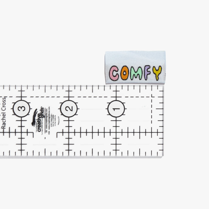 Comfy woven KATM sewing labels for handmade clothes and DIY sewing projects