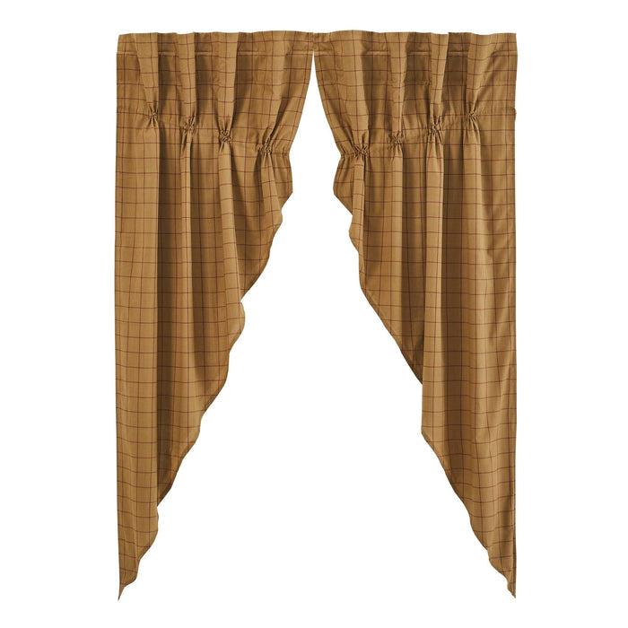Connell Lined Prairie Curtains 63" - Primitive Star Quilt Shop