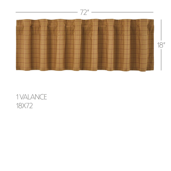 Connell Lined Valance 72" - Primitive Star Quilt Shop
