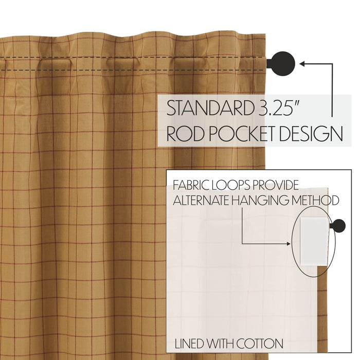 Connell Lined Valance 72" - Primitive Star Quilt Shop