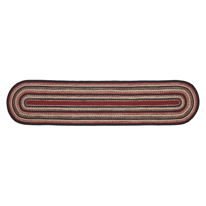 Connell Oval Braided Rug 22x96" Runner - with Pad - Primitive Star Quilt Shop