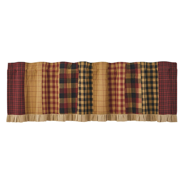 Connell Patchwork Lined Valance 72" - Primitive Star Quilt Shop